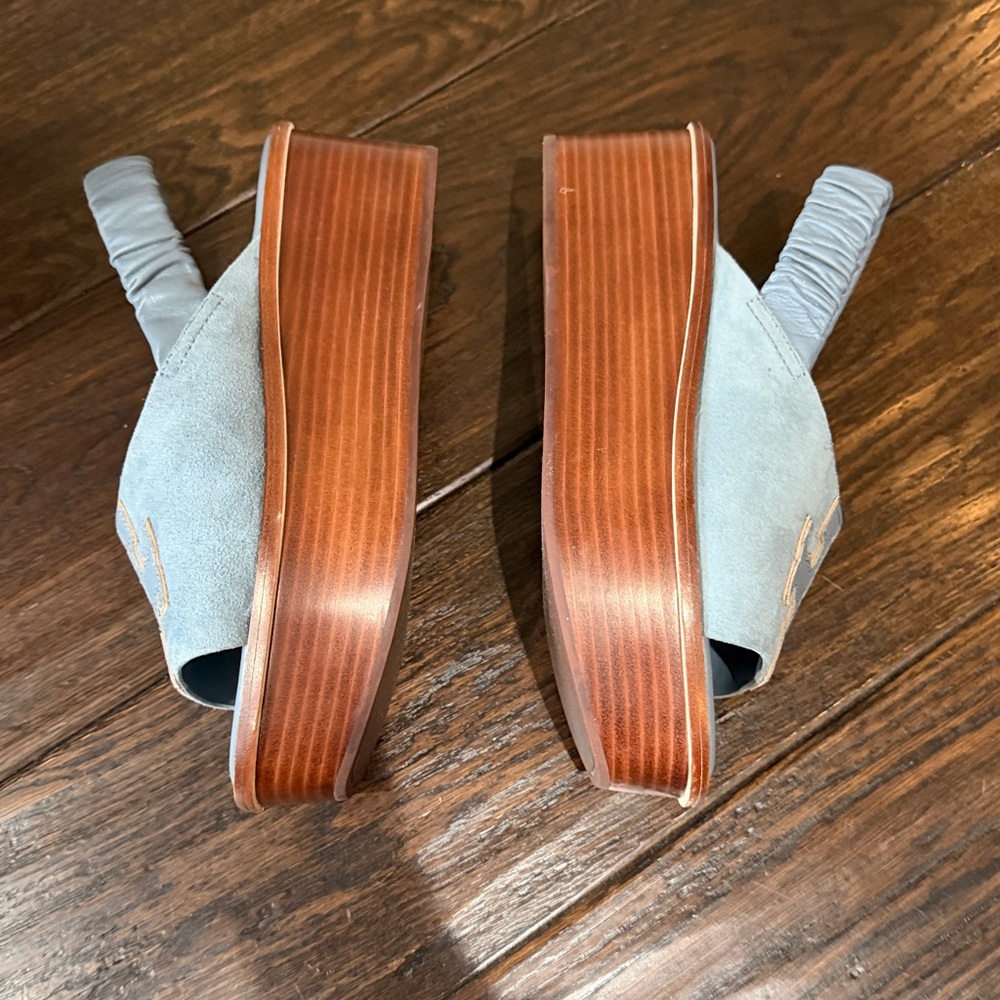 Tory Burch Ines Suede Platform Slingback Sandals - Picture 6 of 7